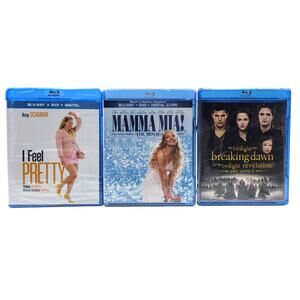 Mamma Mia I Feel Pretty Twilight Breaking Dawn 2 Blu-Ray Lot Brand New Sealed